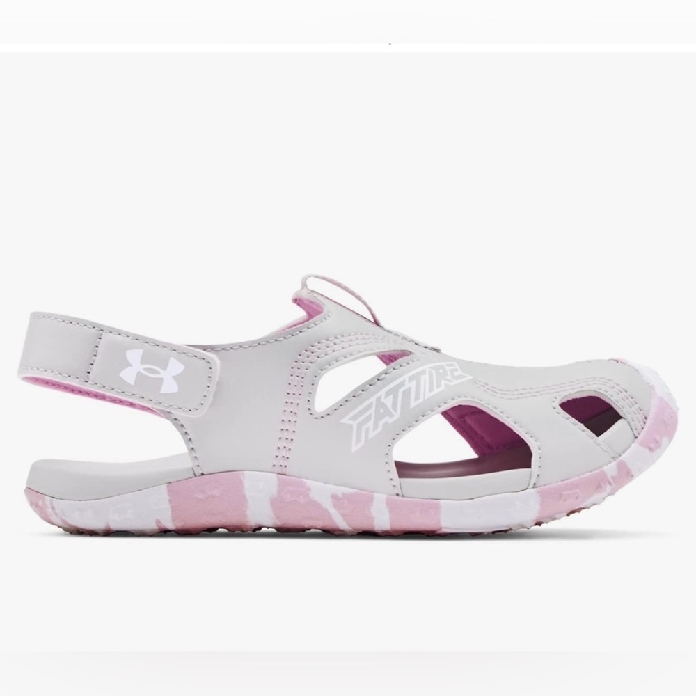 Nike Kids Light Gray and Pink Water Shoes - Picture 4 of 4